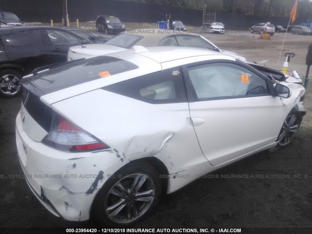 JHMZF1D47DS003883 - 2013 HONDA CR-Z WHITE photo 4