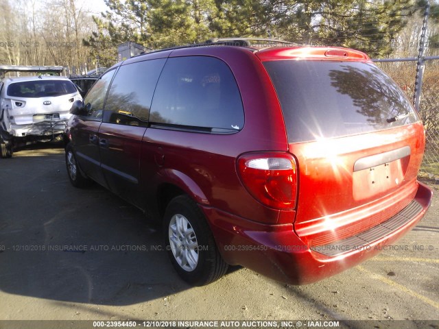 1D4GP24R54B505642 - 2004 DODGE GRAND CARAVAN SE RED photo 3