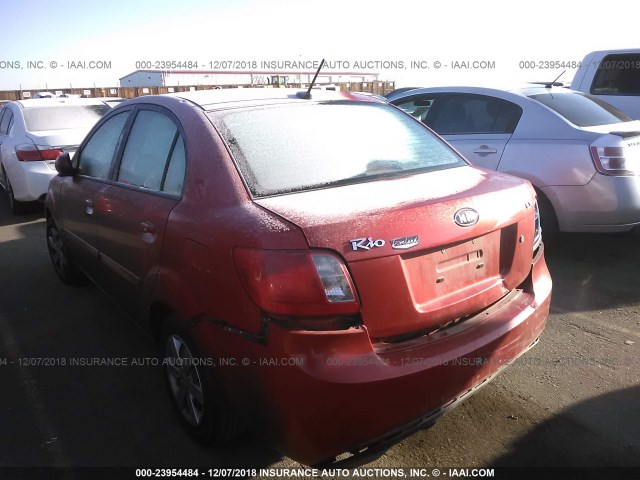 KNADH4A38B6730259 - 2011 KIA RIO LX/SX RED photo 3