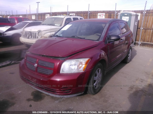 1B3HB28B57D511531 - 2007 DODGE CALIBER RED photo 2