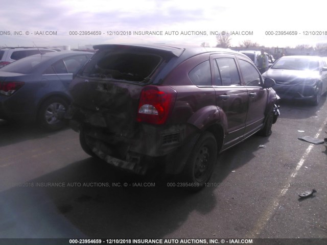 1B3HB28B57D511531 - 2007 DODGE CALIBER RED photo 4