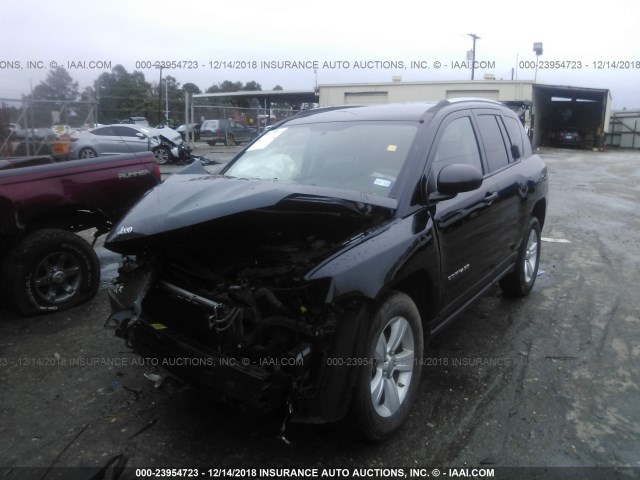 1C4NJCBA7CD503452 - 2012 JEEP COMPASS SPORT BLACK photo 2