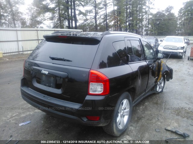 1C4NJCBA7CD503452 - 2012 JEEP COMPASS SPORT BLACK photo 4