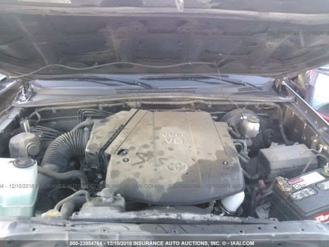 5TFJU4GN0DX044319 - 2013 TOYOTA TACOMA DOUBLE CAB PRERUNNER GRAY photo 10