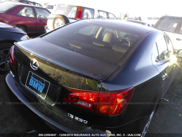 JTHBK262962003756 - 2006 LEXUS IS 250 BLACK photo 4