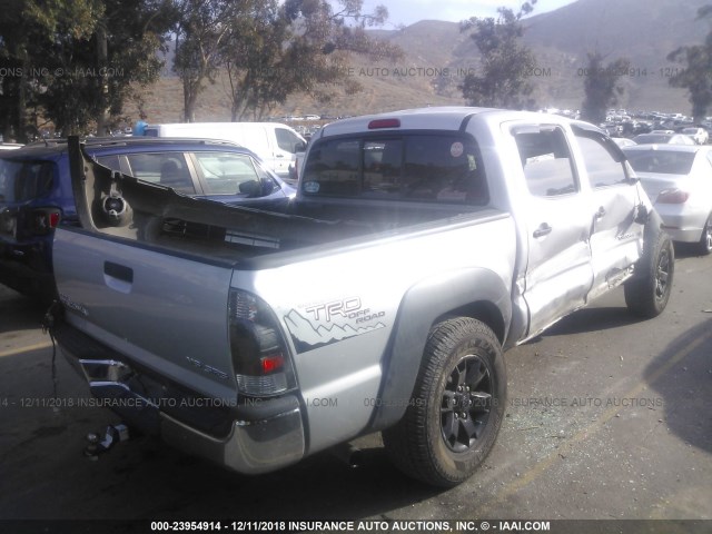 5TELU42N18Z569338 - 2008 TOYOTA TACOMA DOUBLE CAB 银色 照片 4