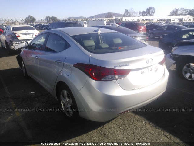 KMHDH4AE9DU895056 - 2013 HYUNDAI ELANTRA GLS/LIMITED SILVER photo 3