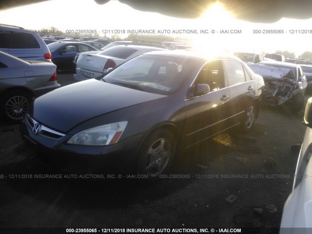 JHMCN36407C001974 - 2007 HONDA ACCORD HYBRID GRAY photo 2