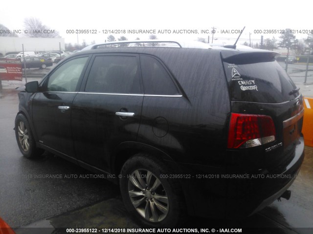 5XYKWDA24BG098963 - 2011 KIA SORENTO SX BLACK photo 3