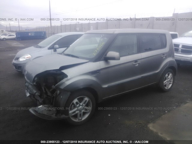 KNDJT2A29B7205284 - 2011 KIA SOUL +/!/SPORT GRAY photo 2