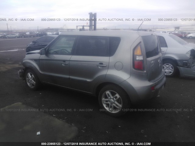 KNDJT2A29B7205284 - 2011 KIA SOUL +/!/SPORT GRAY photo 3