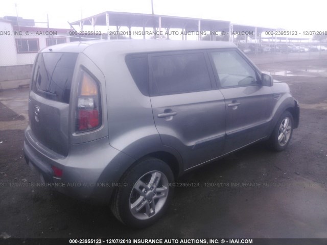 KNDJT2A29B7205284 - 2011 KIA SOUL +/!/SPORT GRAY photo 4