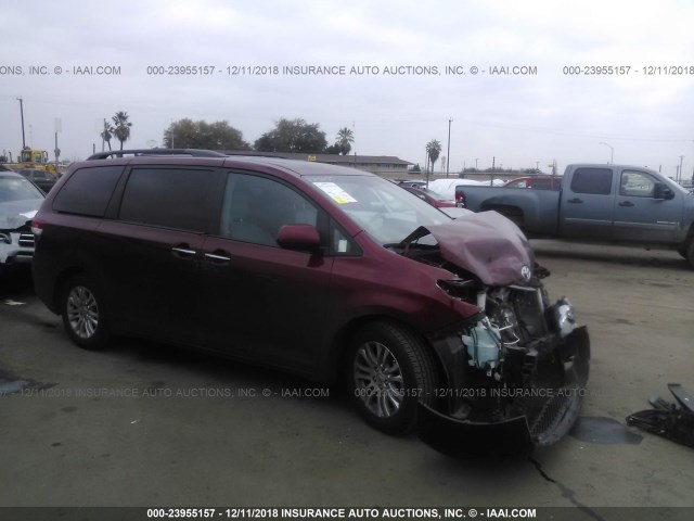 5TDYK3DC7BS112698 - 2011 TOYOTA SIENNA XLE/LIMITED RED photo 1