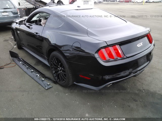 1FA6P8CF8G5284193 - 2016 FORD MUSTANG GT BLACK photo 3