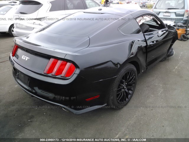 1FA6P8CF8G5284193 - 2016 FORD MUSTANG GT BLACK photo 4