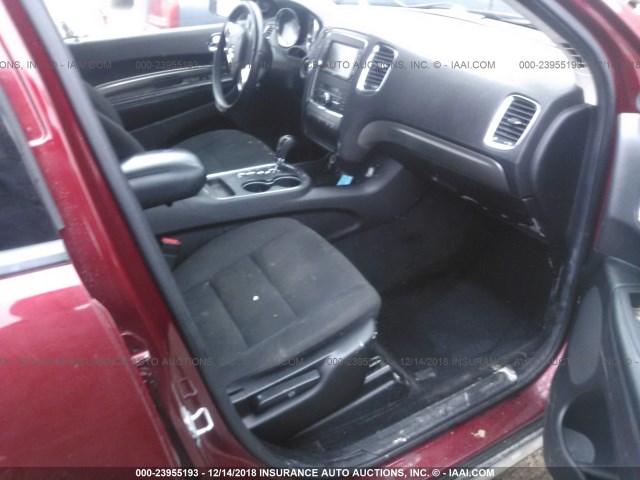 1C4RDJAG3DC540346 - 2013 DODGE DURANGO SXT RED photo 5