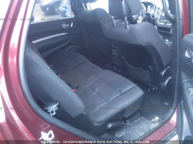 1C4RDJAG3DC540346 - 2013 DODGE DURANGO SXT RED photo 8