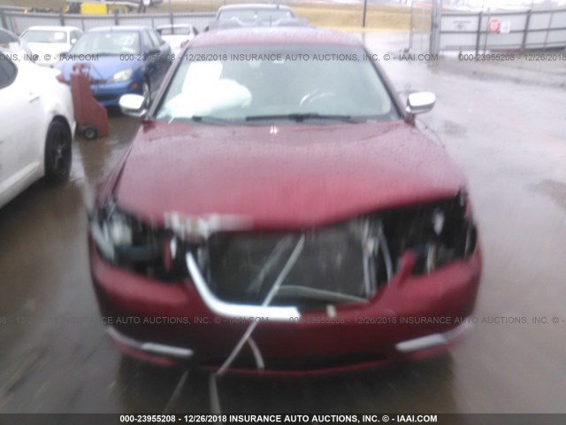 1C3CCBCG4DN554406 - 2013 CHRYSLER 200 LIMITED MAROON photo 6