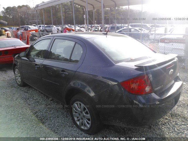 1G1AT58H997238719 - 2009 CHEVROLET COBALT LT BLUE photo 3