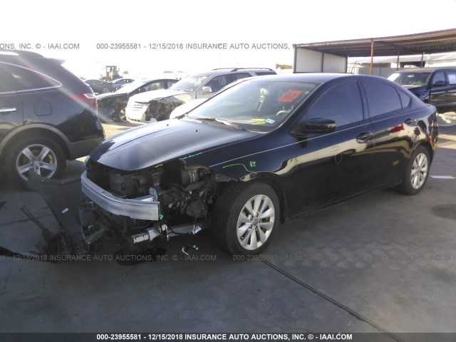 1C3CDFDHXED861789 - 2014 DODGE DART SE AERO BLACK photo 2