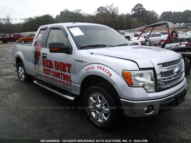 1FTFX1CF3EFC70565 - 2014 FORD F150 SUPER CAB SILVER photo 1