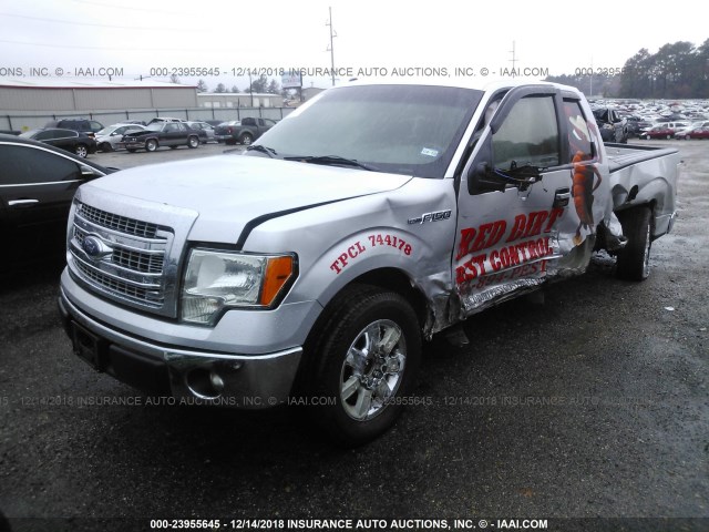 1FTFX1CF3EFC70565 - 2014 FORD F150 SUPER CAB SILVER photo 2