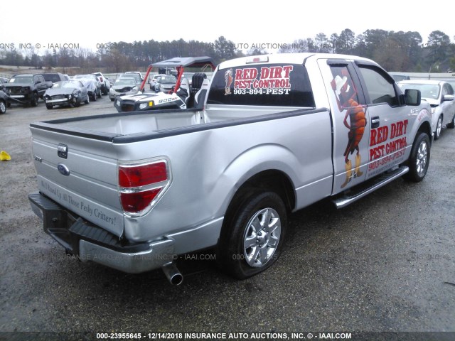 1FTFX1CF3EFC70565 - 2014 FORD F150 SUPER CAB SILVER photo 4