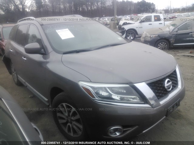 5N1AR2MM1DC622870 - 2013 NISSAN PATHFINDER S/SV/SL/PLATINUM BEIGE photo 1