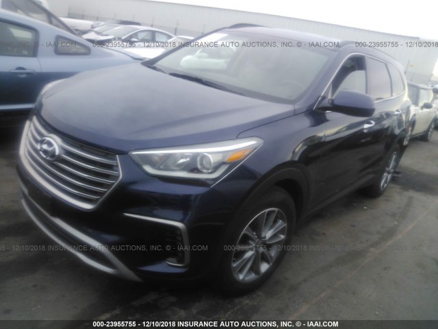 KM8SM4HF6JU274547 - 2018 HYUNDAI SANTA FE SE BLUE photo 2