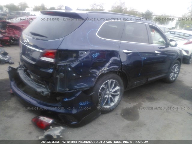 KM8SM4HF6JU274547 - 2018 HYUNDAI SANTA FE SE BLUE photo 4