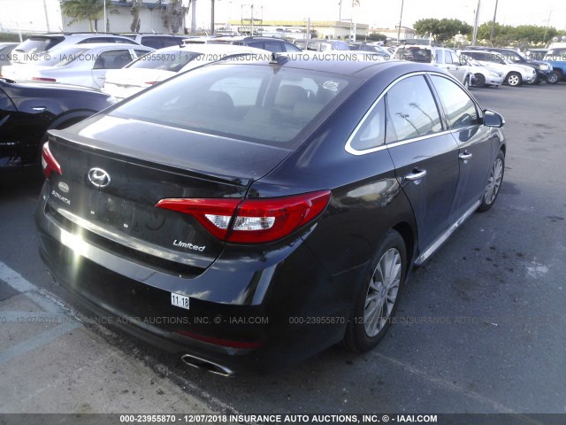 5NPE34AF4FH176407 - 2015 HYUNDAI SONATA SPORT/LIMITED BLACK photo 4