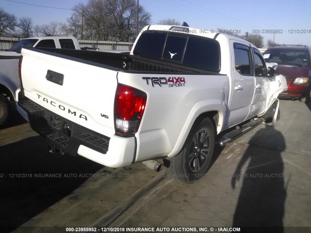 5TFCZ5AN8GX037342 - 2016 TOYOTA TACOMA DBL CAB/SR/SR5/TRD SPT/OR WHITE photo 4