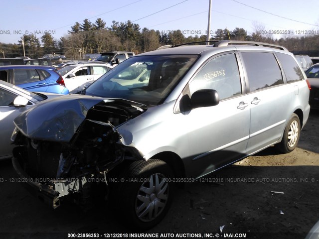 5TDZA23C36S580436 - 2006 TOYOTA SIENNA CE/LE BLUE photo 2