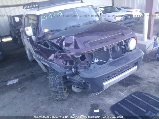 JTEBU11F170083417 - 2007 TOYOTA FJ CRUISER BURGUNDY photo 6