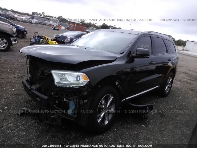 1C4RDHDG7GC340580 - 2016 DODGE DURANGO LIMITED BLACK photo 2