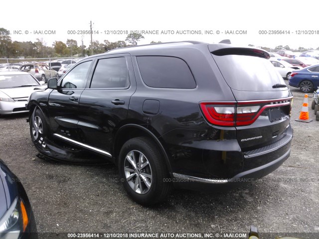 1C4RDHDG7GC340580 - 2016 DODGE DURANGO LIMITED BLACK photo 3