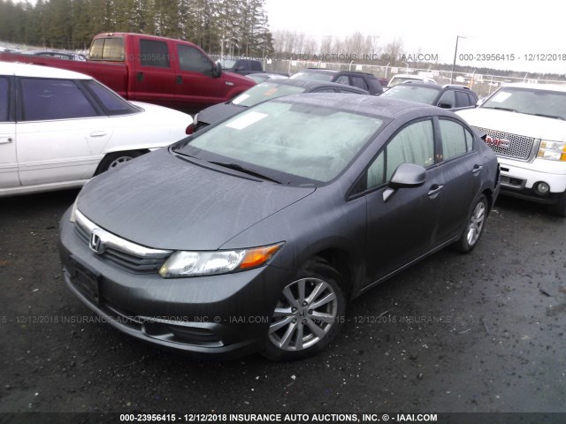 19XFB2F98CE315811 - 2012 HONDA CIVIC EXL GRAY photo 2