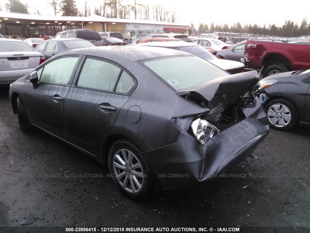 19XFB2F98CE315811 - 2012 HONDA CIVIC EXL GRAY photo 3