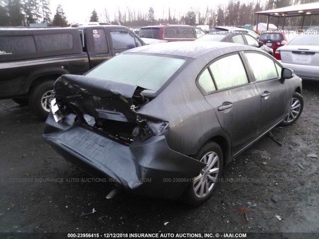 19XFB2F98CE315811 - 2012 HONDA CIVIC EXL GRAY photo 4