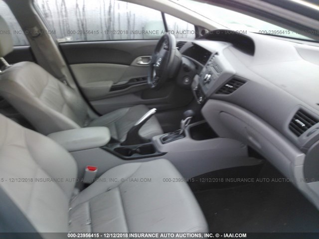 19XFB2F98CE315811 - 2012 HONDA CIVIC EXL GRAY photo 5