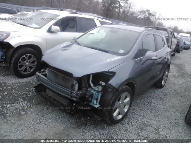 KL4CJCSB4FB202616 - 2015 BUICK ENCORE GRAY photo 2