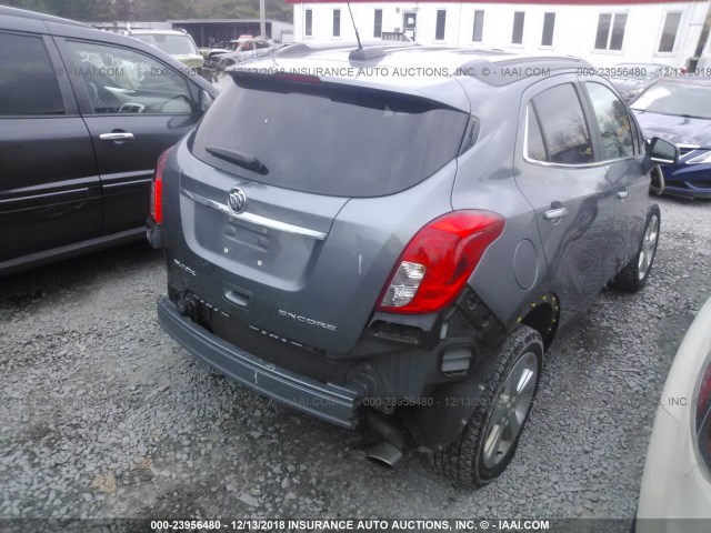 KL4CJCSB4FB202616 - 2015 BUICK ENCORE GRAY photo 4