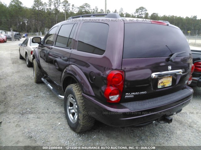 1D4HB58D35F533677 - 2005 DODGE DURANGO LIMITED MAROON photo 3