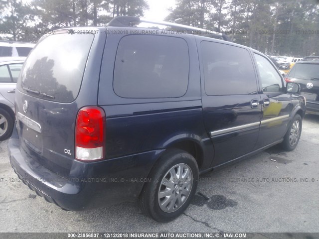 5GADV33W37D176565 - 2007 BUICK TERRAZA CXL BLUE photo 4