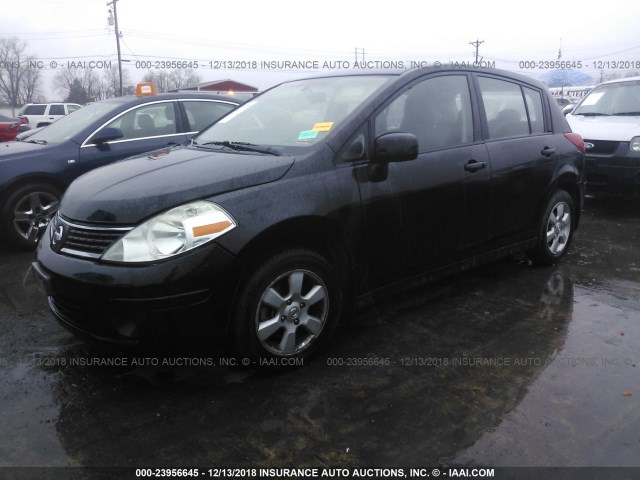 3N1BC13E88L449361 - 2008 NISSAN VERSA S/SL BLACK photo 2