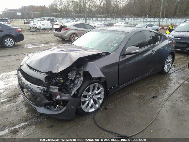 KMHHU6KJ0DU093659 - 2013 HYUNDAI GENESIS COUPE 3.8L GRAY photo 2