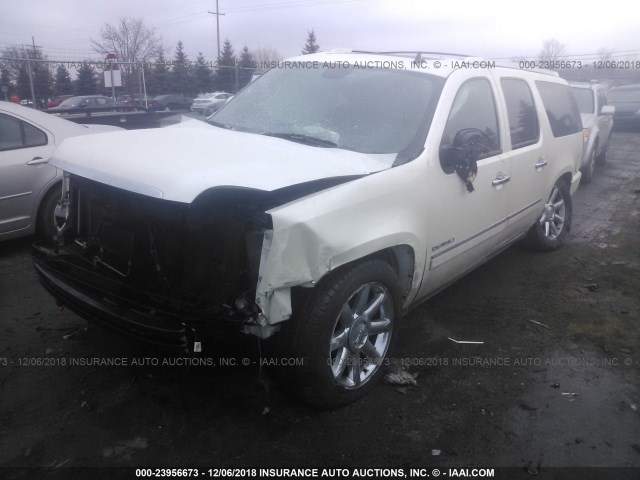 1GKUKMEF2AR181684 - 2010 GMC YUKON XL DENALI WHITE photo 2