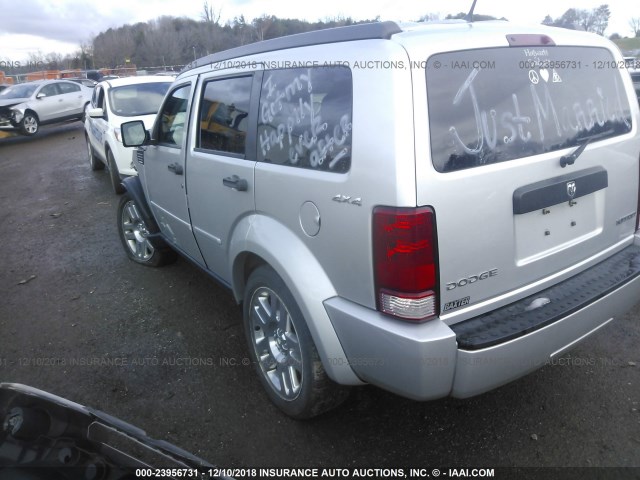 1D4PU4GK8BW517499 - 2011 DODGE NITRO HEAT SILVER photo 3