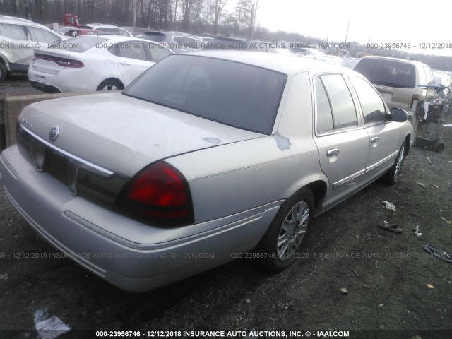 2MEFM74V07X626784 - 2007 MERCURY GRAND MARQUIS GS BEIGE photo 4