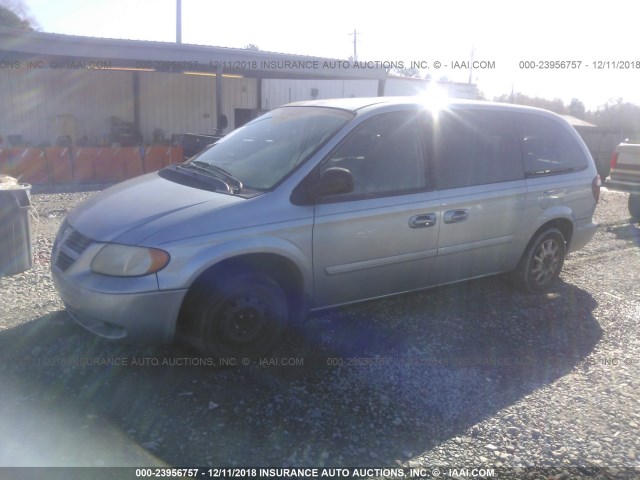 2D4GP24R95R265935 - 2005 DODGE GRAND CARAVAN SE BLUE photo 2